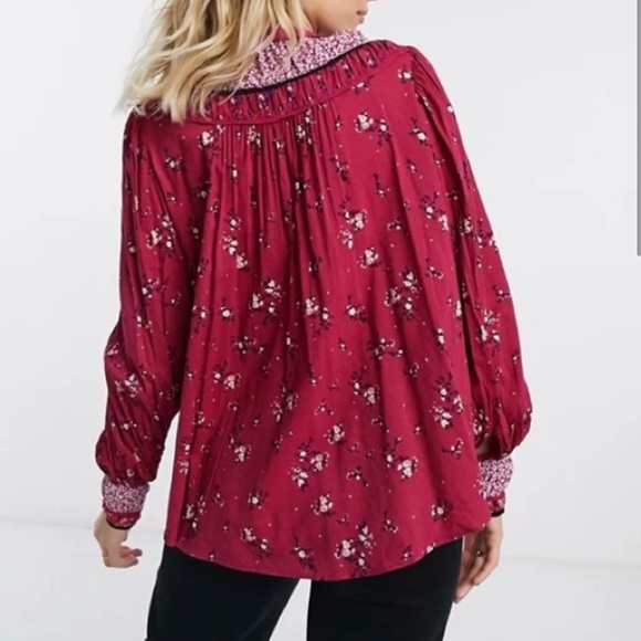 NWT Free People Paloma Printed Blouse - Picture 3 of 9